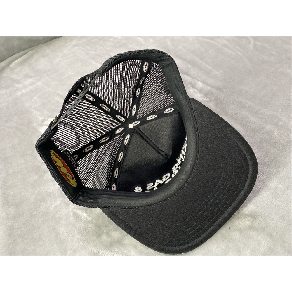 FMF Gass Trucker Hat Unisex Black Snapback Mesh Patch Dirtbike Motocross‎ Cap - Picture 6 of 6